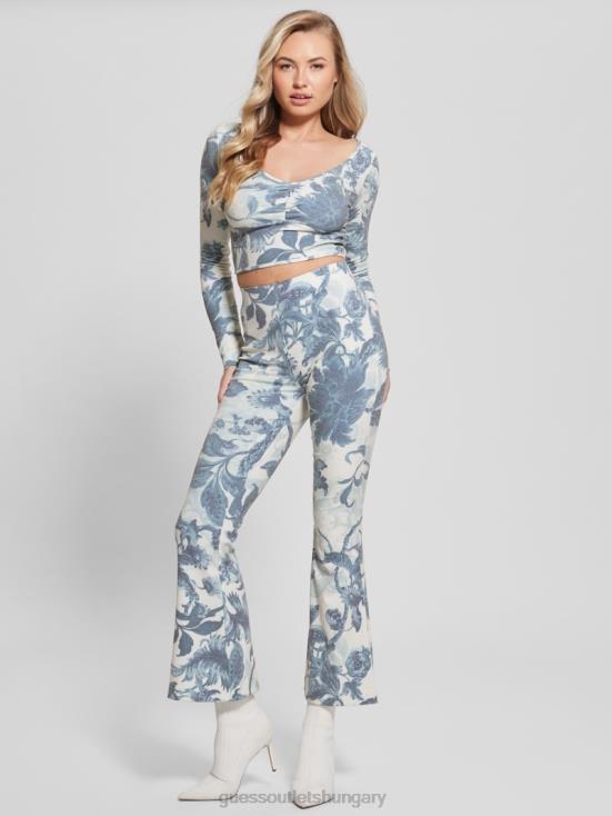 GUESS Porcelain Floral Print Bl 8ZX4F1389 Enriqueta Floral Top