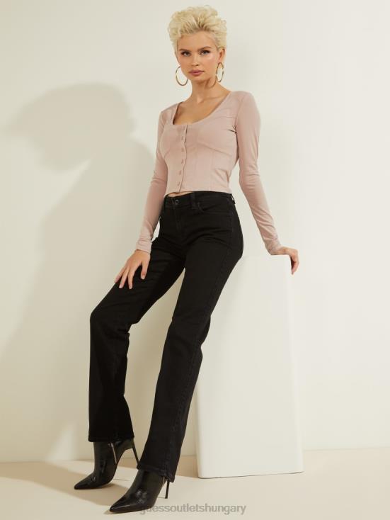 GUESS Posh Taupe 8ZX4F1616 Eco Amori Button-Up Top