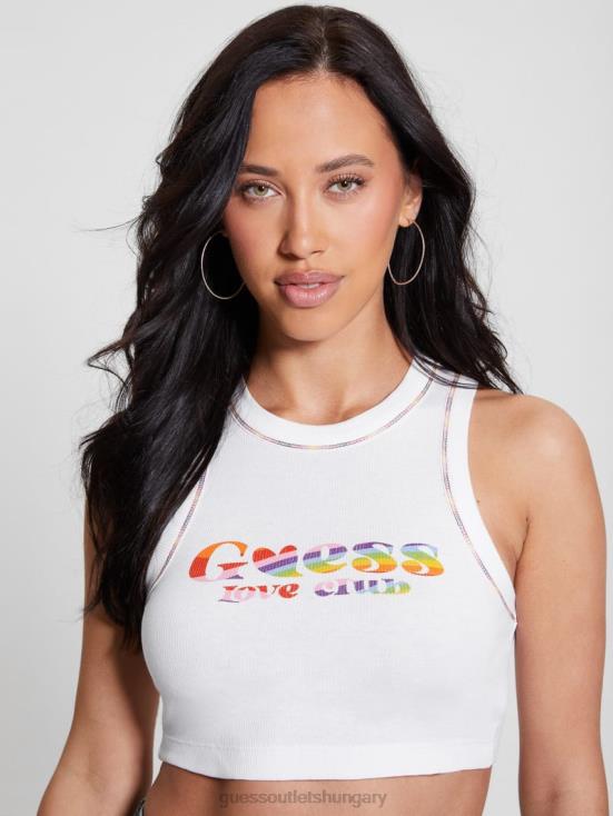 GUESS Pure White 8ZX4F1054 Eco Love Tank Top