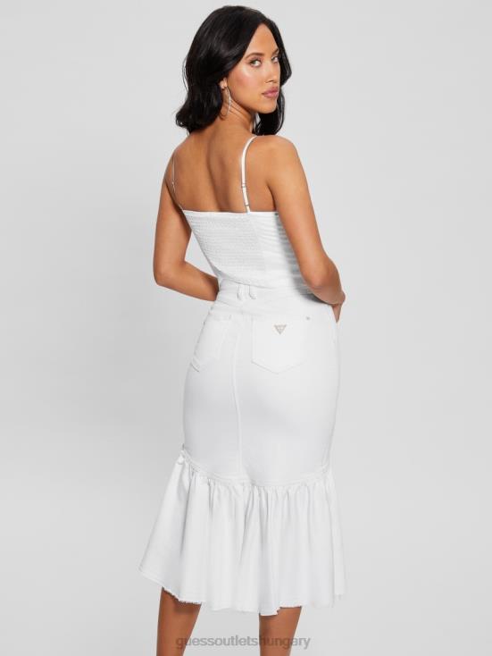 GUESS Pure White 8ZX4F955 Emery Corset Top