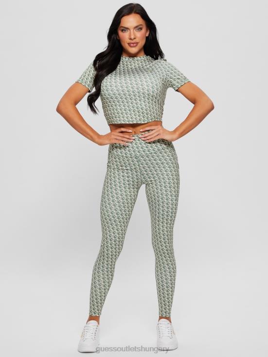 GUESS Small Gj Ocean Sage 8ZX4F1210 Eco Logomania Crop Top