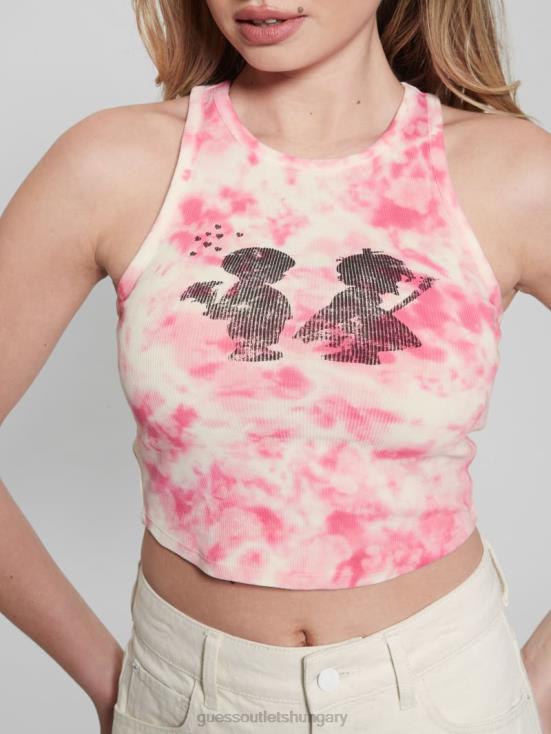 GUESS Striking Fuchsia Pink Mul 8ZX4F1339 Boy and Girl Graphic Tank Top