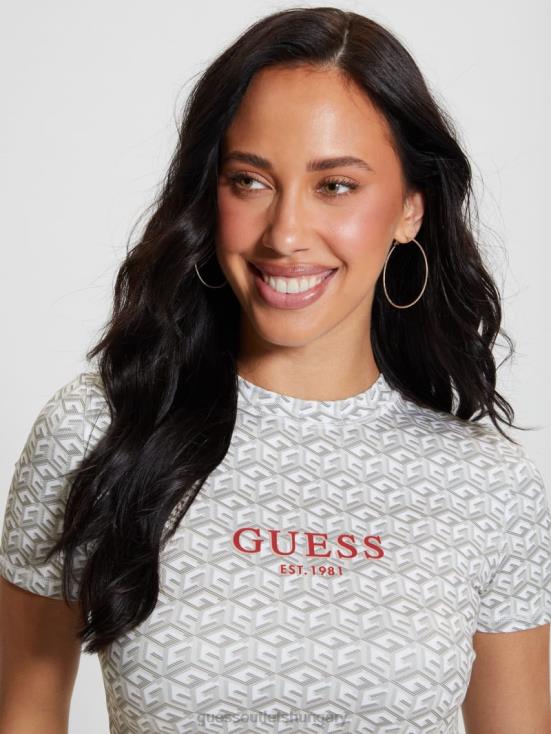 GUESS Stripe G-Cube Small Gray 8ZX4F1097 Eco G-Cube Active Top