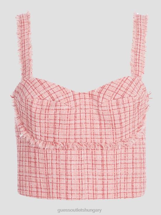 GUESS Vintage Blush Multi 8ZX4F1461 Emily Tweed Top