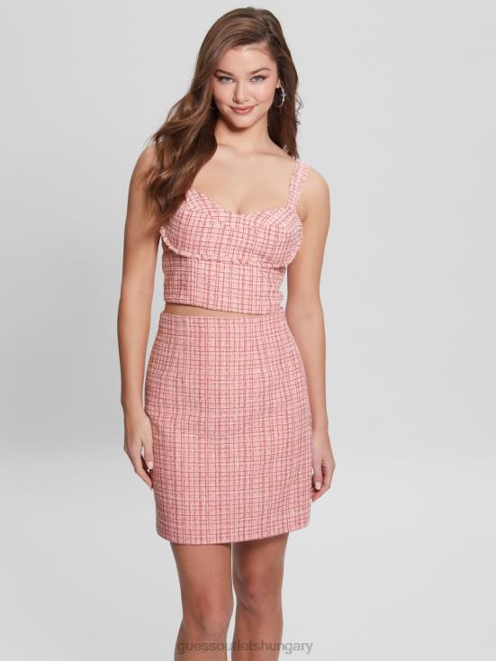 GUESS Vintage Blush Multi 8ZX4F1461 Emily Tweed Top