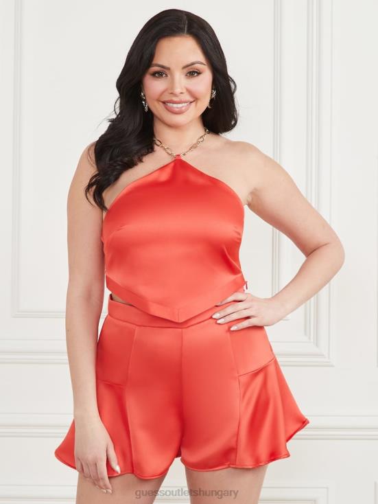 GUESS Vivacious Coral 8ZX4F1218 Gypset Scarf Top