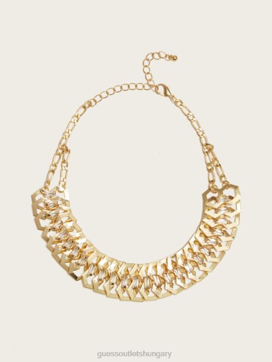 GUESS Gold 8ZX4F3865 CZ Collar Necklace