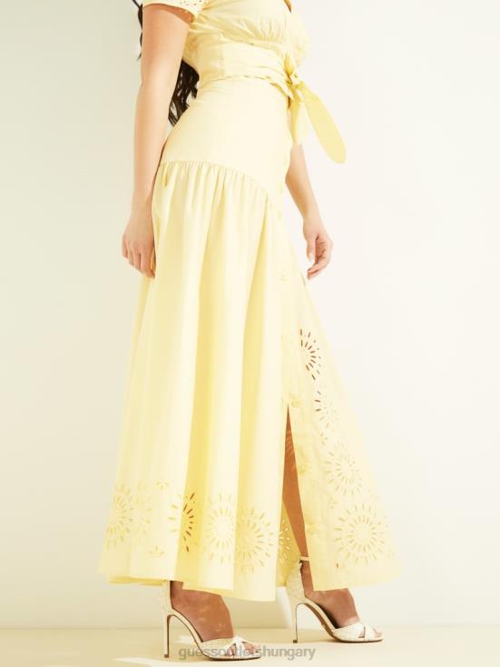 GUESS Cornsilk 8ZX4F2436 Kaia Poplin Maxi Skirt