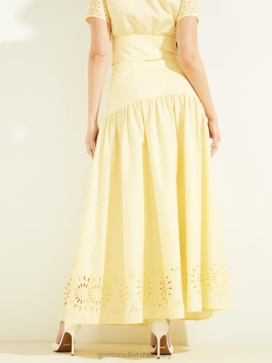 GUESS Cornsilk 8ZX4F2436 Kaia Poplin Maxi Skirt