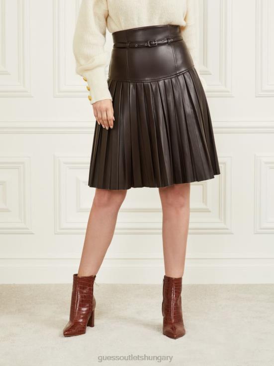 GUESS Dark Roast 8ZX4F2407 Foxton Pleated Skirt