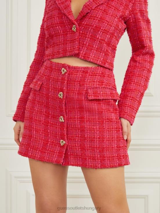 GUESS Jelous Pink Tweed 8ZX4F2120 Laurel Tweed Mini Skirt