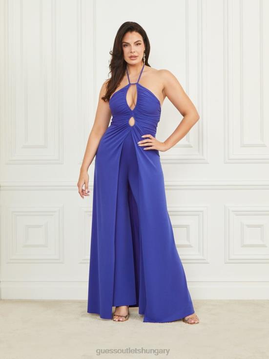 GUESS Jewel Blue 8ZX4F350 Frida Draped Jumpsuit
