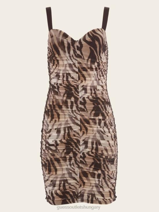 GUESS Smoke And Mirrors Print 8ZX4F705 Smoke and Mirrors Corset Dress