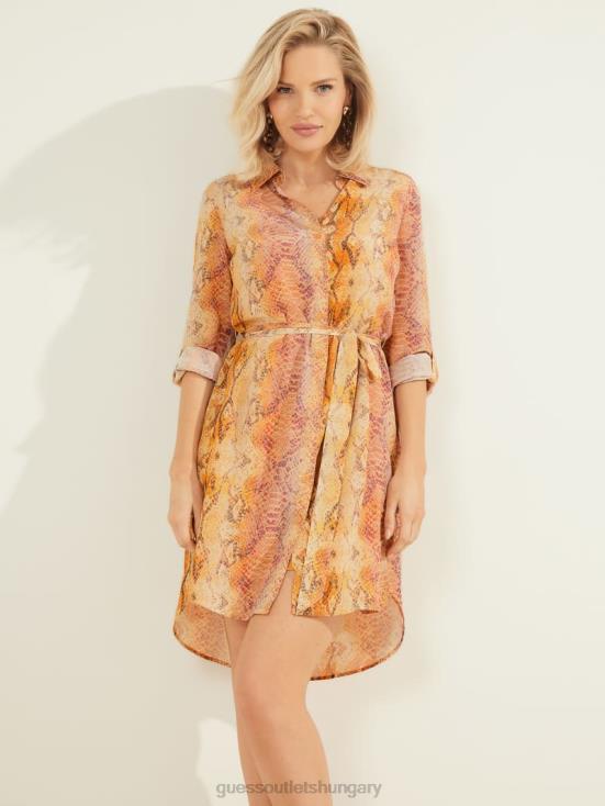 GUESS Sonora Skin 8ZX4F780 Next Level Silk Shirt Dress