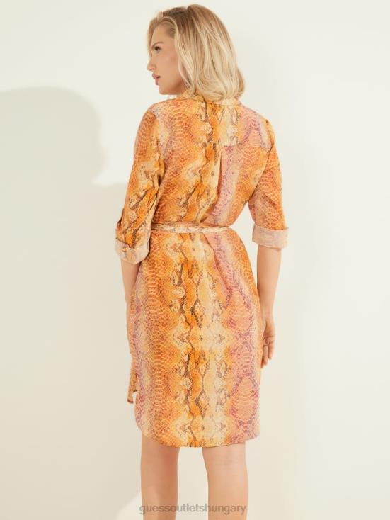 GUESS Sonora Skin 8ZX4F780 Next Level Silk Shirt Dress