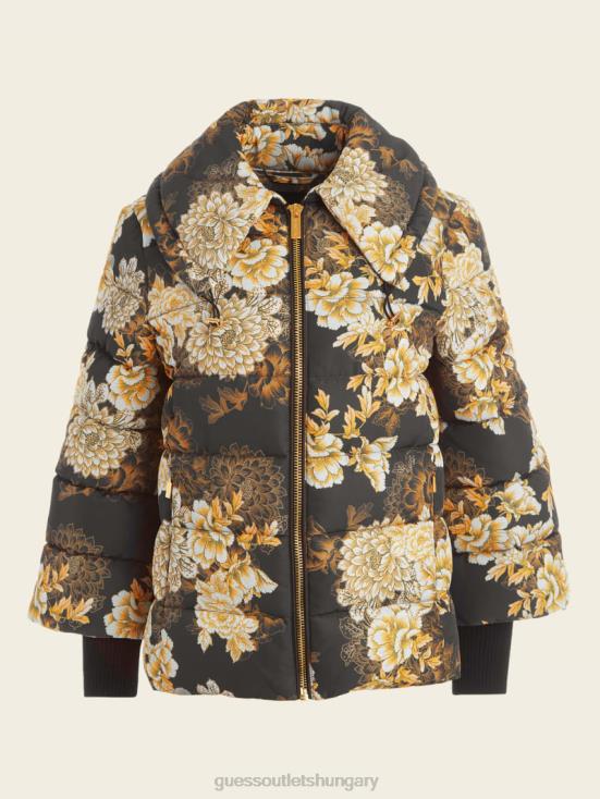 GUESS After Dark Floral Print 8ZX4F1946 Sharon Puffer Jacket