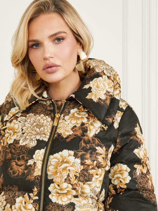 GUESS After Dark Floral Print 8ZX4F1946 Sharon Puffer Jacket