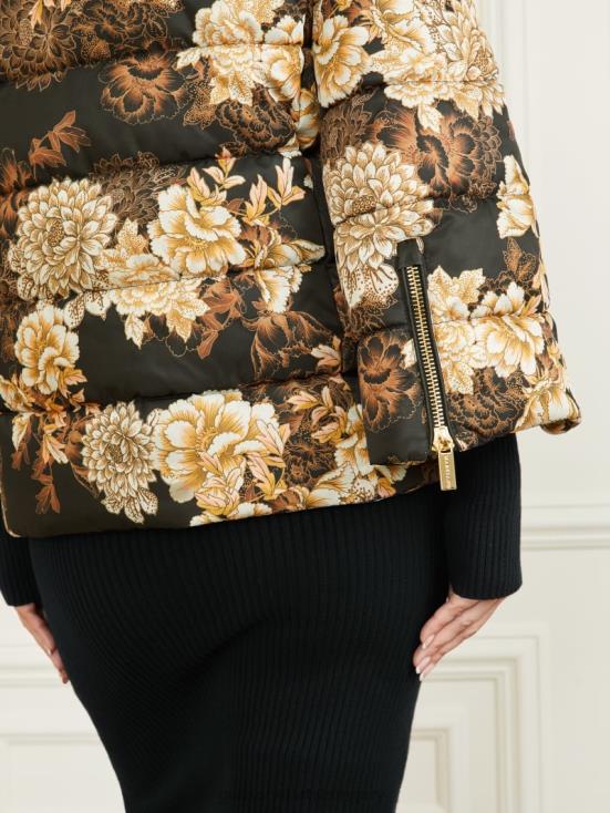 GUESS After Dark Floral Print 8ZX4F1946 Sharon Puffer Jacket