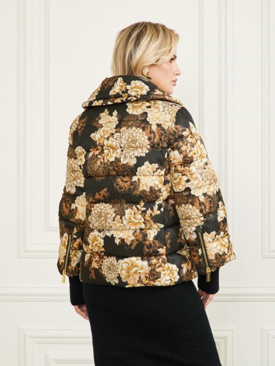 GUESS After Dark Floral Print 8ZX4F1946 Sharon Puffer Jacket