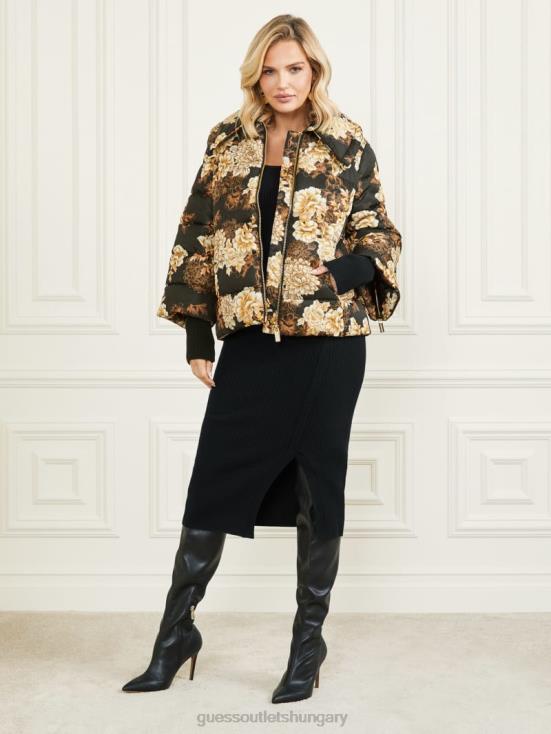 GUESS After Dark Floral Print 8ZX4F1946 Sharon Puffer Jacket