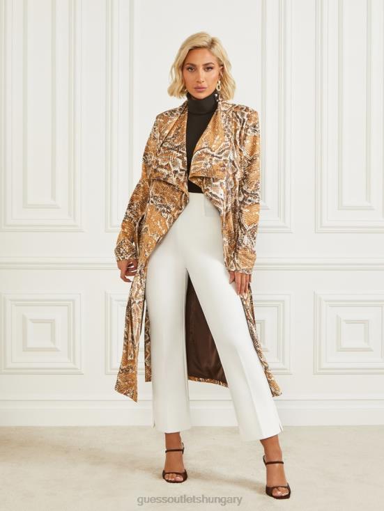 GUESS Secret Skin Print 8ZX4F1922 Hudson Snakeskin Printed Cover-Up