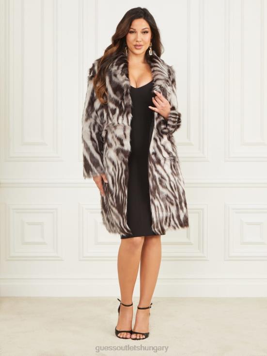 GUESS Smoke And Mirrors Abstrac 8ZX4F1888 Smoke and Mirrors Faux-Fur Coat