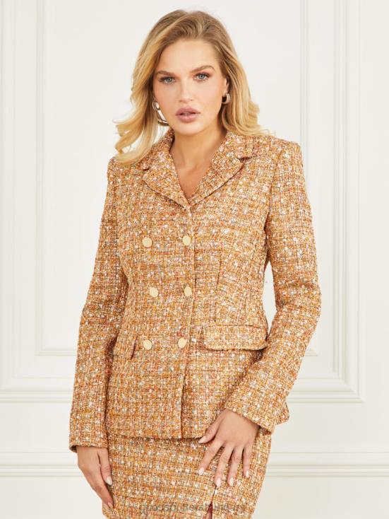 GUESS Tallulah Multicolor Tweed 8ZX4F1970 Angelica Tweed Blazer