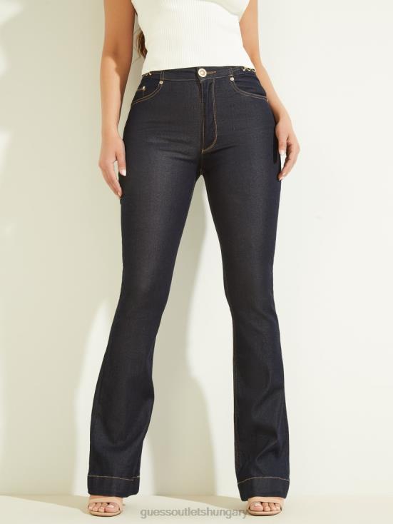 GUESS Blue Rinse Wash 8ZX4F53 Fit and Flare Denim Pant