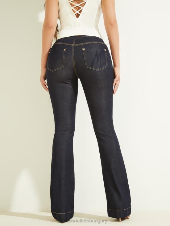 GUESS Blue Rinse Wash 8ZX4F53 Fit and Flare Denim Pant