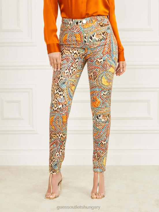 GUESS Phoenix Rising Print 8ZX4F2286 Phoenix Rising Stiletto No. 97 Skinny Jeans