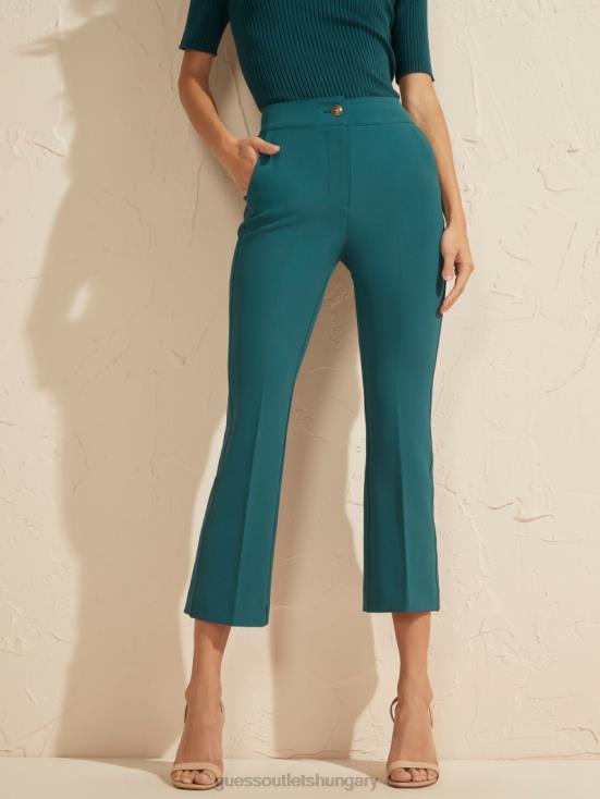 GUESS Regal Teal Multi 8ZX4F2163 Evelyn Cropped Pant