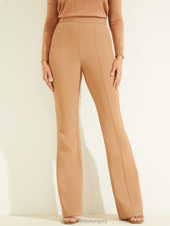 GUESS Shiitake Brown 8ZX4F2271 Chloe Flared Pant