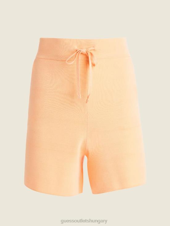 GUESS Soft Peach 8ZX4F2187 Francesca Silk-Blend Leisure Short