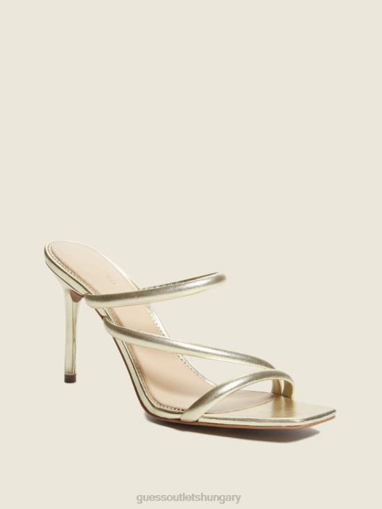 GUESS Gld-1 Gold 8ZX4F3471 Dorila Leather Strappy Sandal