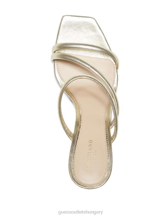 GUESS Gld-1 Gold 8ZX4F3471 Dorila Leather Strappy Sandal