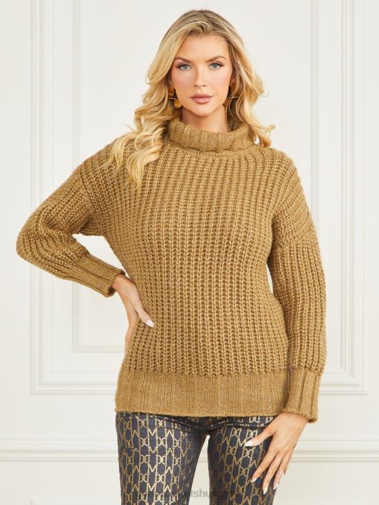 GUESS Cider Gold Multi 8ZX4F1575 Promise Wool-Blend Sweater