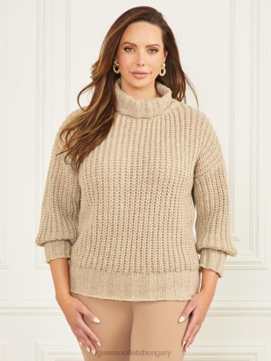 GUESS Fawn Taupe Multi 8ZX4F1644 Promise Wool-Blend Sweater