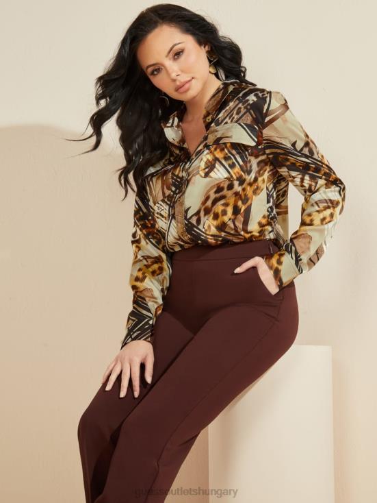GUESS Leopard Lines 8ZX4F1627 The Essence Blouse