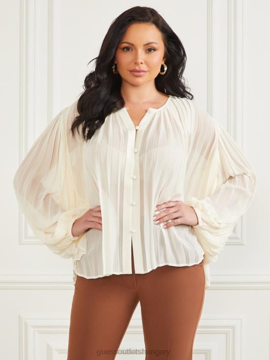 GUESS Sandy Shore 8ZX4F1663 Georgia Pleated Blouse