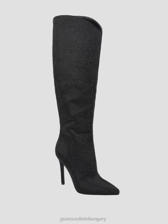 GUESS Black 8ZX4F3517 Bralyn Allover Rhinestone Boots