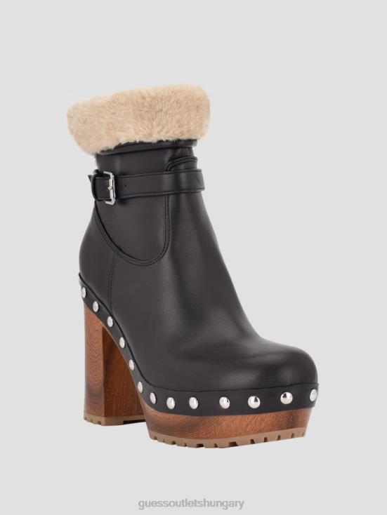 GUESS Black 8ZX4F3530 Damina Faux-Fur Lined Booties