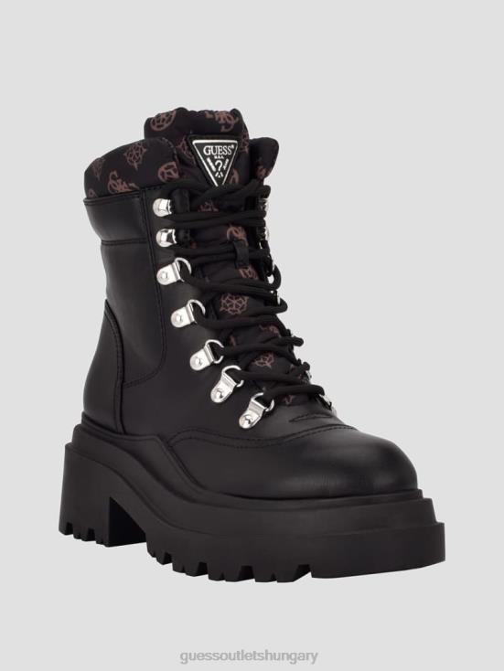 GUESS Black 8ZX4F3534 Vaney Logo Moto Booties