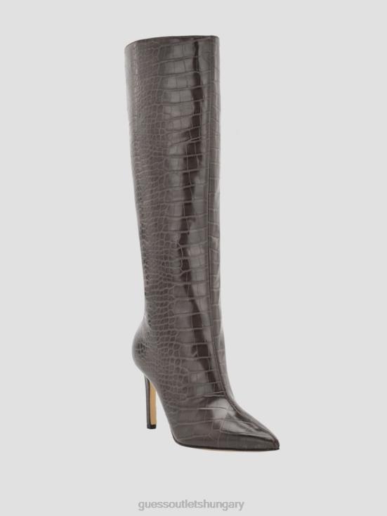 GUESS Dark Brown 8ZX4F3523 Dayton Faux-Leather Knee-High Boots