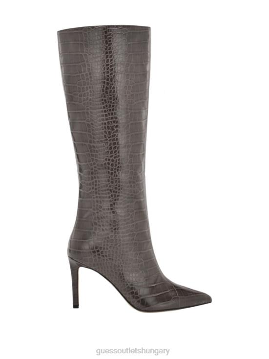 GUESS Dark Brown 8ZX4F3523 Dayton Faux-Leather Knee-High Boots