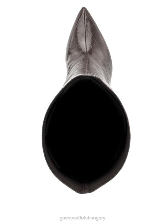 GUESS Dark Brown 8ZX4F3523 Dayton Faux-Leather Knee-High Boots