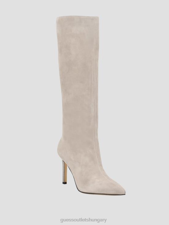 GUESS Light Gray Suede 8ZX4F3522 Dayton Faux-Suede Knee-High Boots