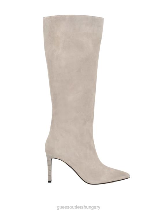 GUESS Light Gray Suede 8ZX4F3522 Dayton Faux-Suede Knee-High Boots