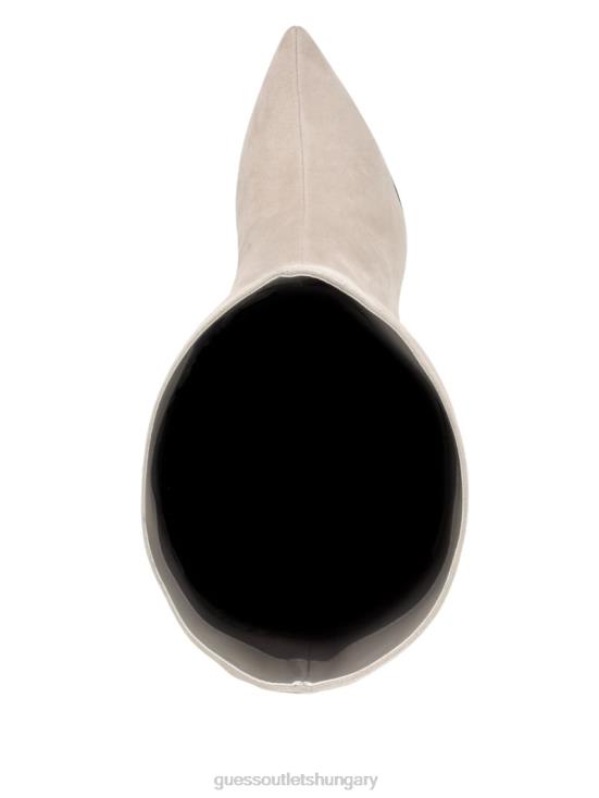 GUESS Light Gray Suede 8ZX4F3522 Dayton Faux-Suede Knee-High Boots