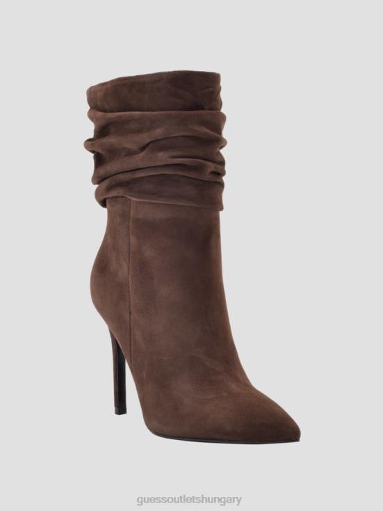 GUESS Medium Brown 8ZX4F3514 Backy Suede Slouch Bootie