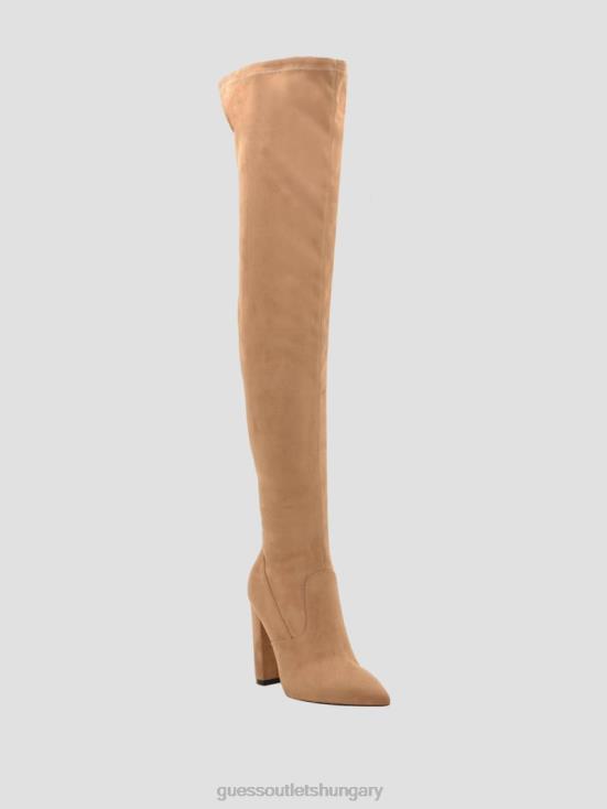 GUESS Medium Brown 8ZX4F3525 Abetter Faux-Suede Over-the-Knee Boots